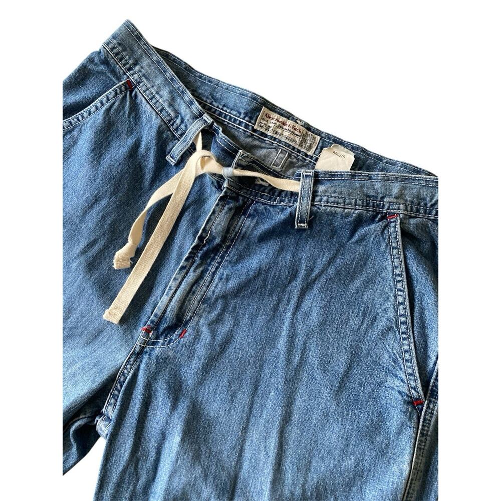 Vintage Abercrombie And Fitch 90s Y2k Cargo Baggy Carpenter Mid Rise Jeans M - Picture 4 of 8